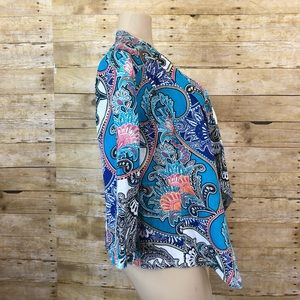 Veste Brodée Chico's Diamond Artisan, Motif Sud-ouest, Taille L, Couleur Beurre De Rum - Neuf Avec étiquettes